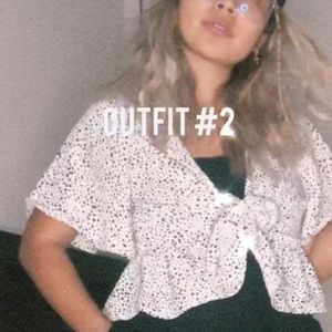 Dalmation Print Trendy Wrap Top